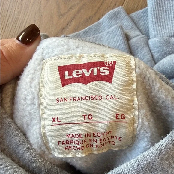Levi's Heather Gray Sweatshirt with Red Logo - Picture 2 of 3